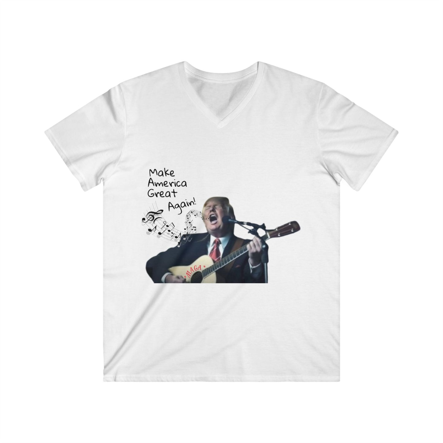 Trump V-Neck T-Shirt | MAGA Tee | Make America Great Again Shirt | Pro-Trump | Conservative Political Gift