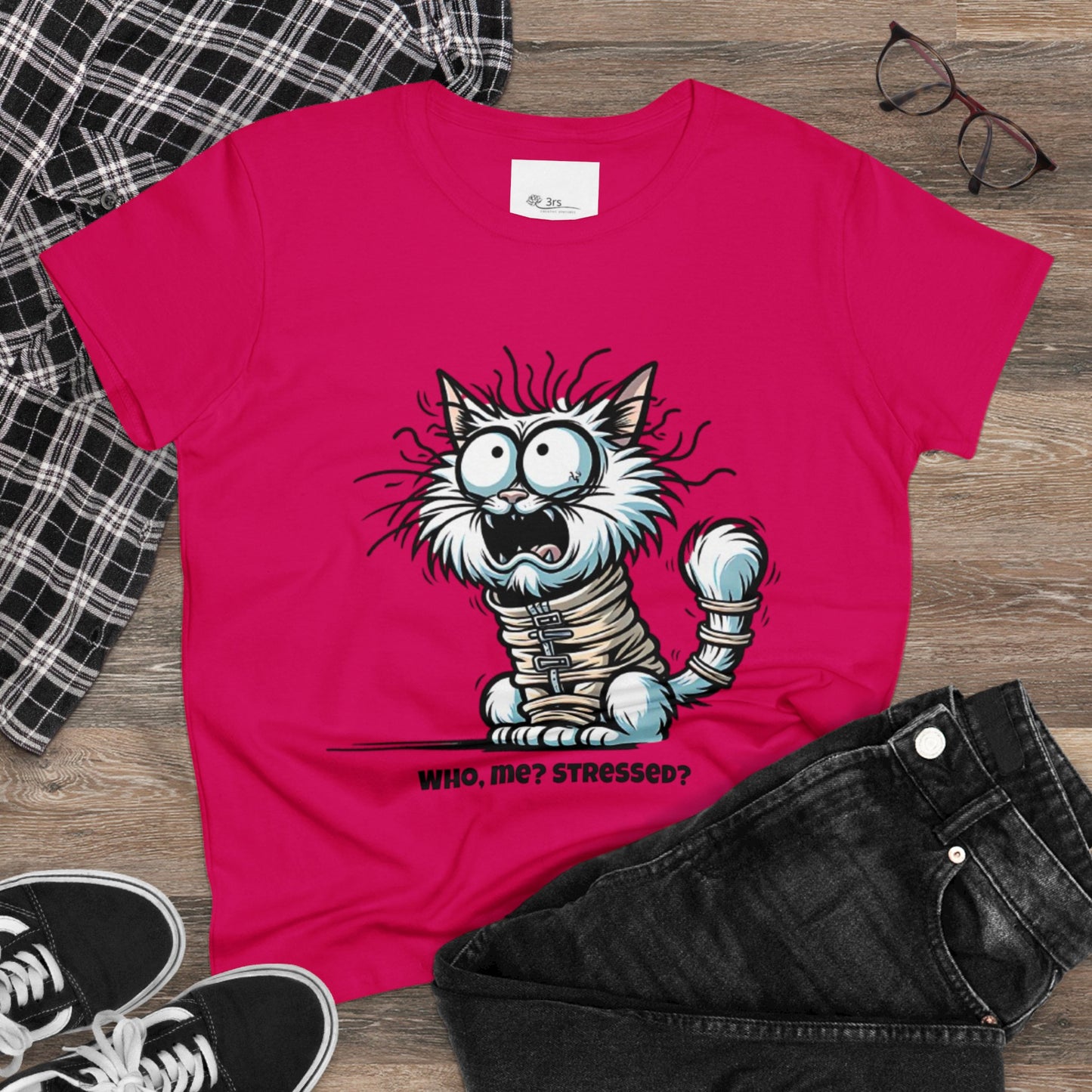 Funny Stress Relief T-Shirt for Women | Anti-Stress Cotton Tee | Relax & Unwind Women's Tee | Humorous Stress Relief Tee