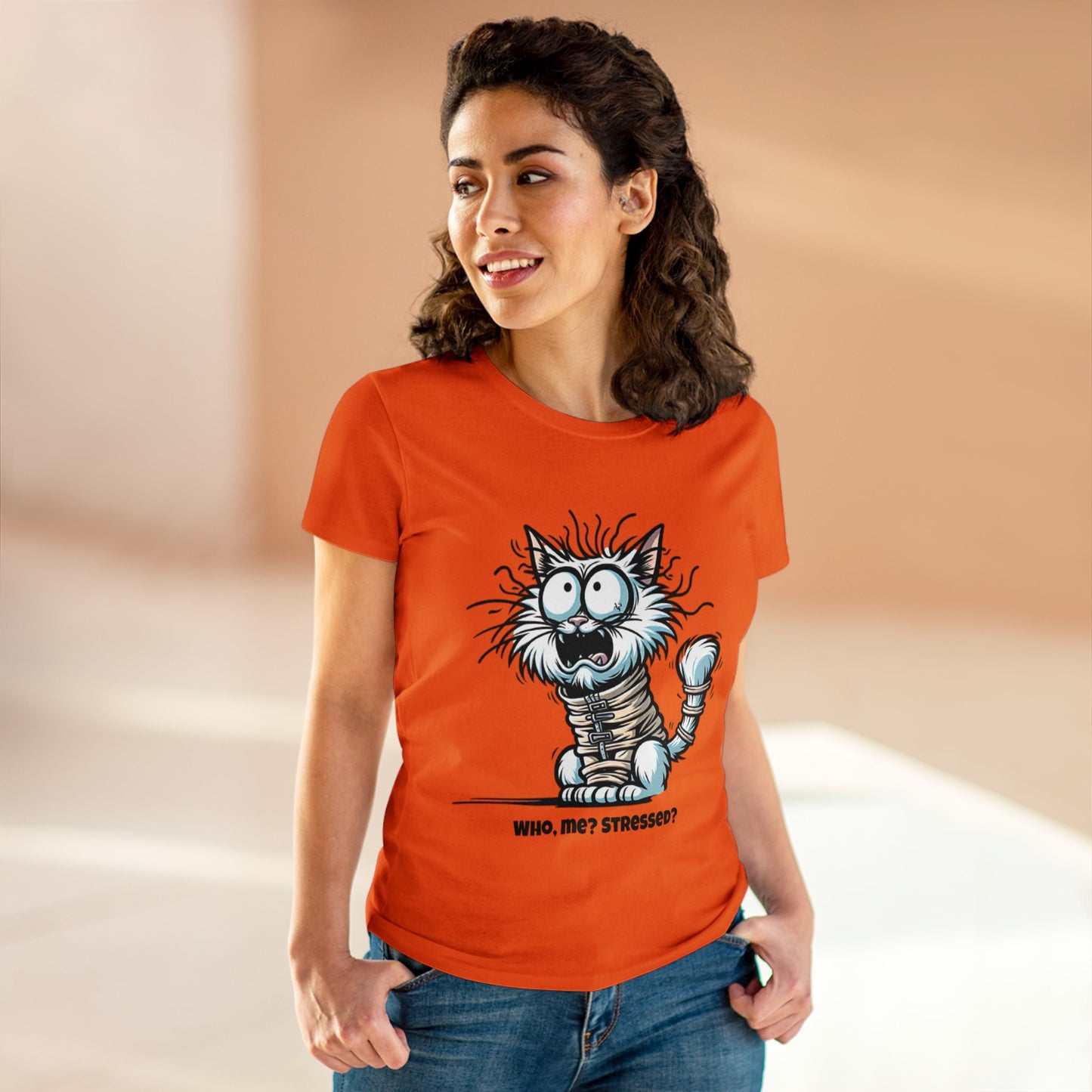 Funny Stress Relief T-Shirt for Women | Anti-Stress Cotton Tee | Relax & Unwind Women's Tee | Humorous Stress Relief Tee