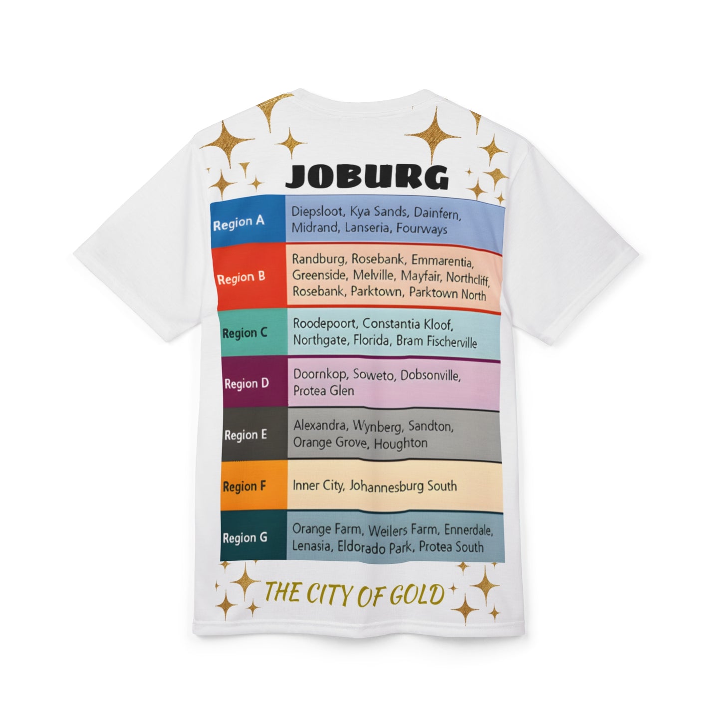 Johannesburg Map Tee | South Africa T-Shirt | Travel Souvenir | Gift for Travelers | Colorful City Map Apparel | Unique Statement Top