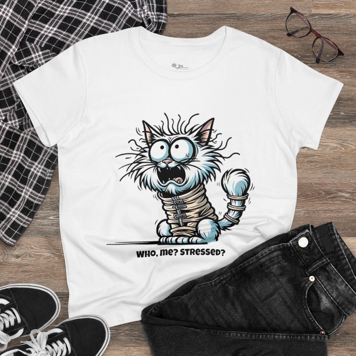 Funny Stress Relief T-Shirt for Women | Anti-Stress Cotton Tee | Relax & Unwind Women's Tee | Humorous Stress Relief Tee