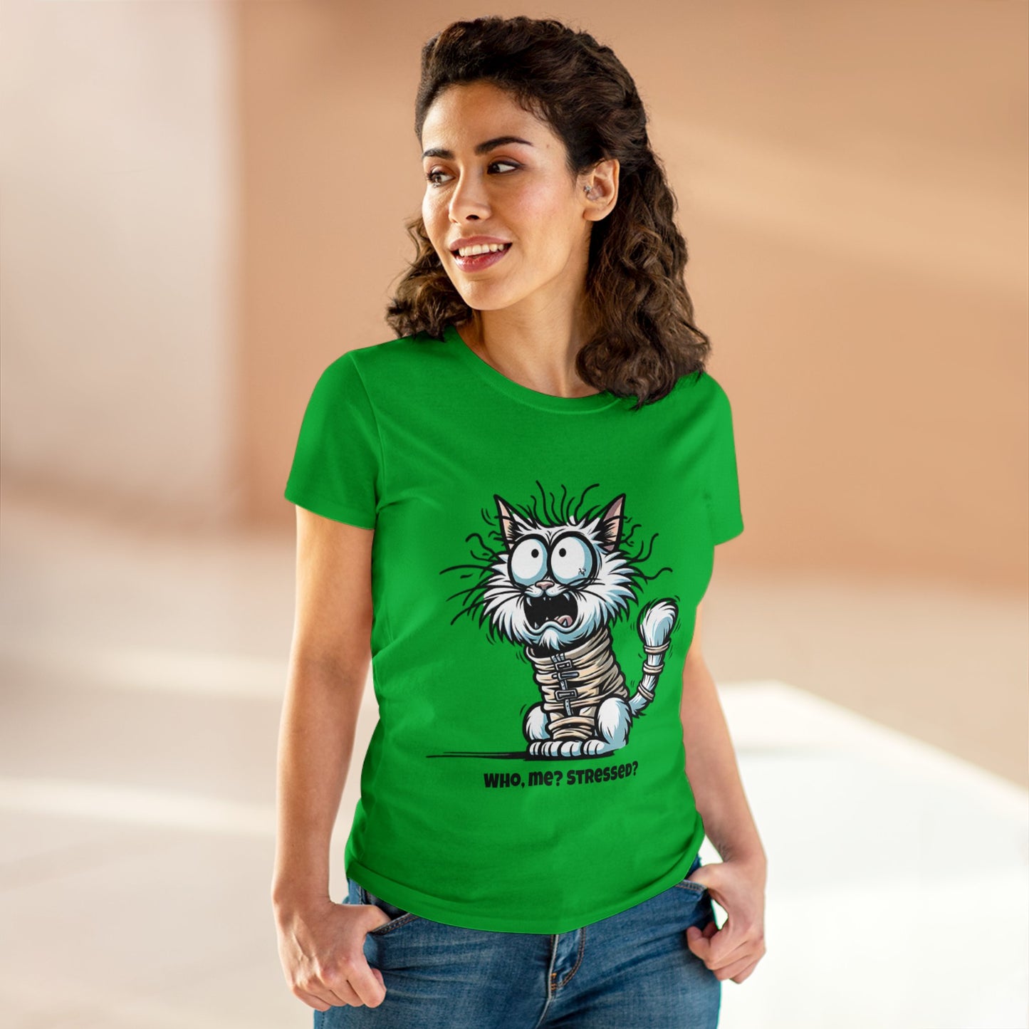 Funny Stress Relief T-Shirt for Women | Anti-Stress Cotton Tee | Relax & Unwind Women's Tee | Humorous Stress Relief Tee