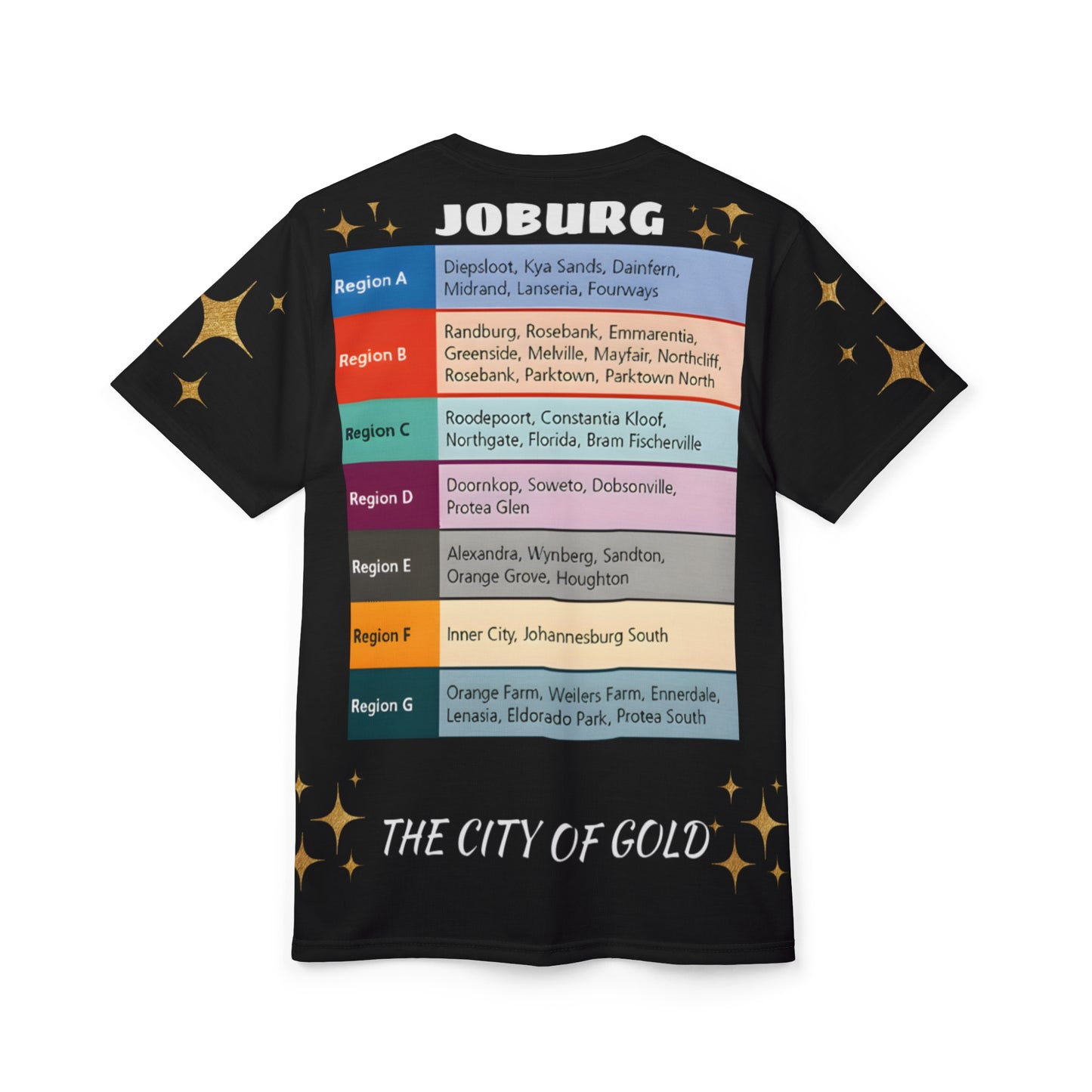 Johannesburg Map Tee | South Africa T-Shirt | Travel Souvenir | Gift for Travelers | Colorful City Map Apparel | Unique Statement Top