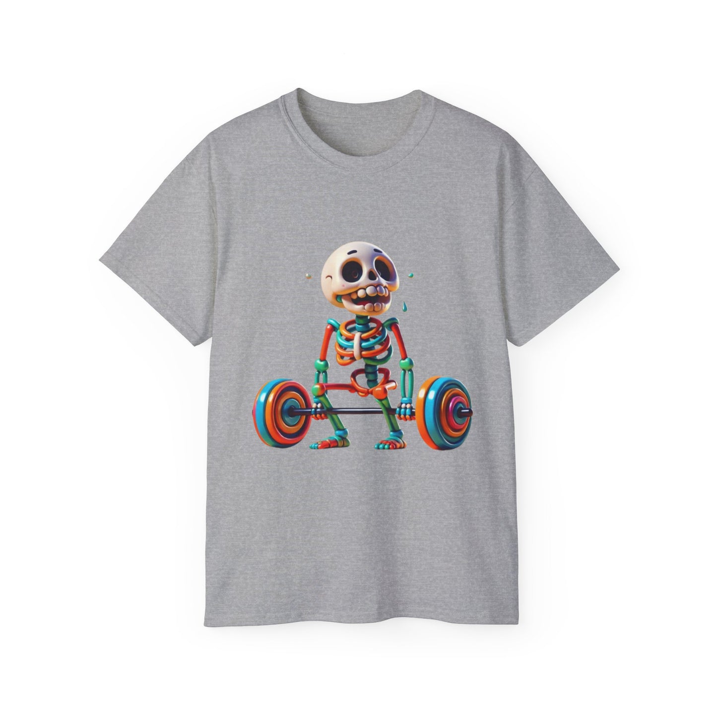 Funny Skeleton Workout Tee | Humor Gift for Gym Lovers, Fitness Apparel, Gym Shirt, Halloween Costume, Skeleton T-Shirt