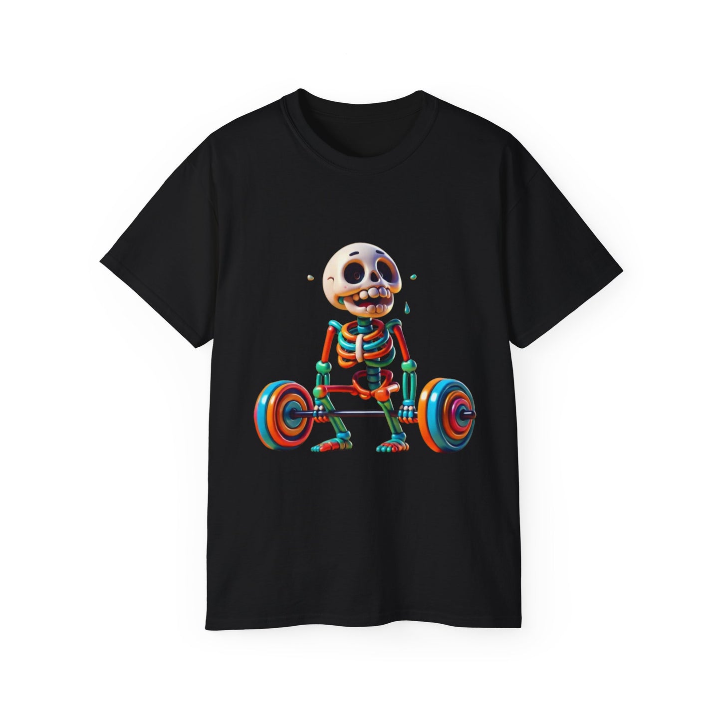 Funny Skeleton Workout Tee | Humor Gift for Gym Lovers, Fitness Apparel, Gym Shirt, Halloween Costume, Skeleton T-Shirt