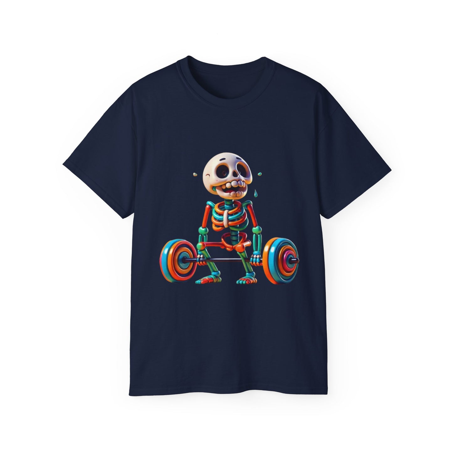 Funny Skeleton Workout Tee | Humor Gift for Gym Lovers, Fitness Apparel, Gym Shirt, Halloween Costume, Skeleton T-Shirt