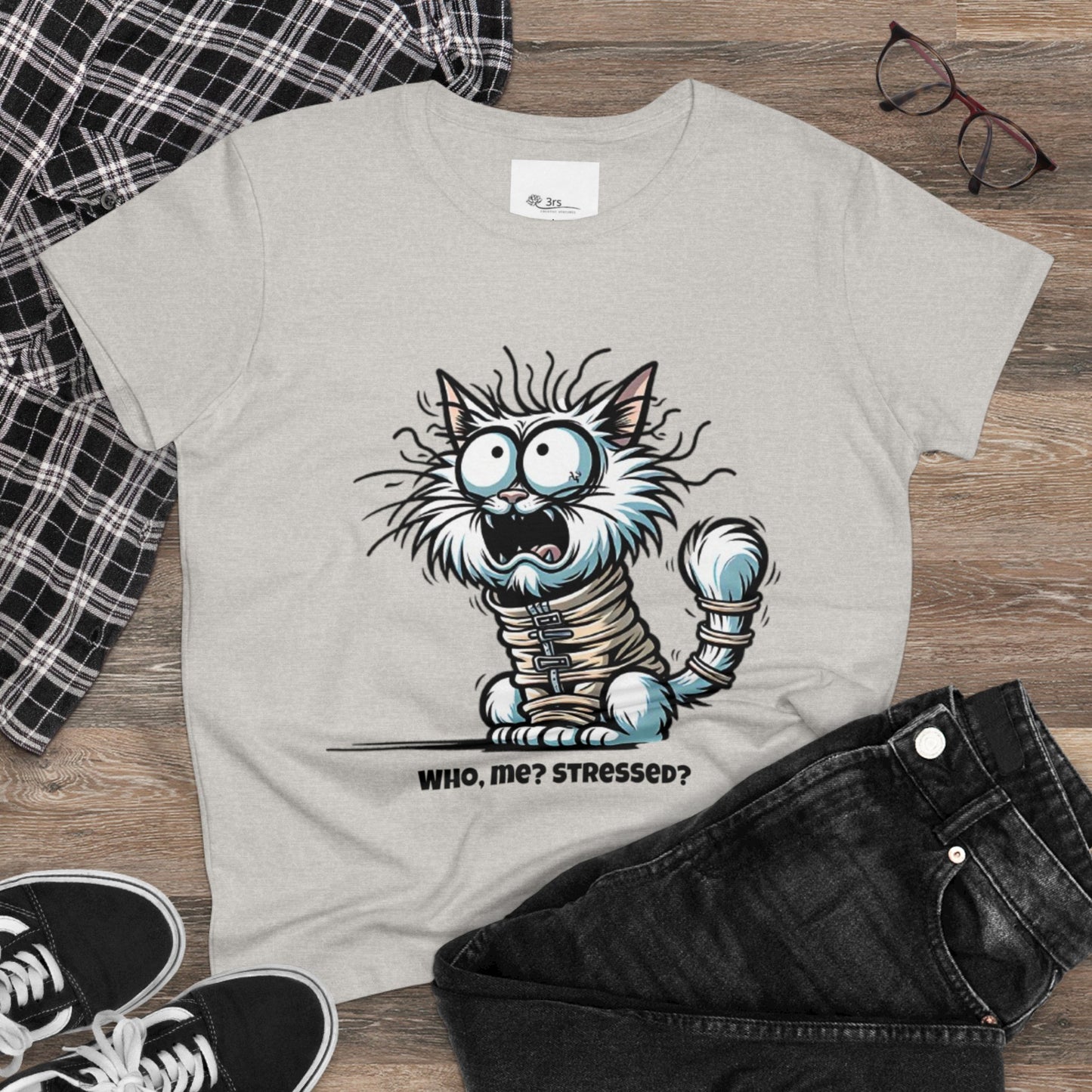 Funny Stress Relief T-Shirt for Women | Anti-Stress Cotton Tee | Relax & Unwind Women's Tee | Humorous Stress Relief Tee