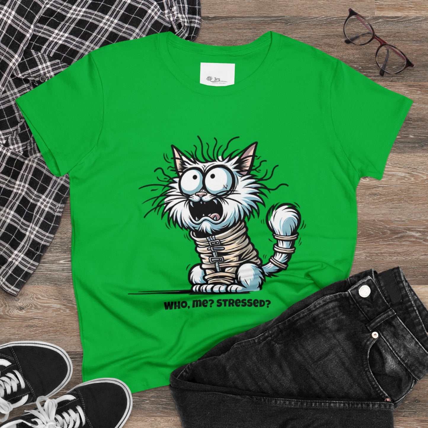 Funny Stress Relief T-Shirt for Women | Anti-Stress Cotton Tee | Relax & Unwind Women's Tee | Humorous Stress Relief Tee