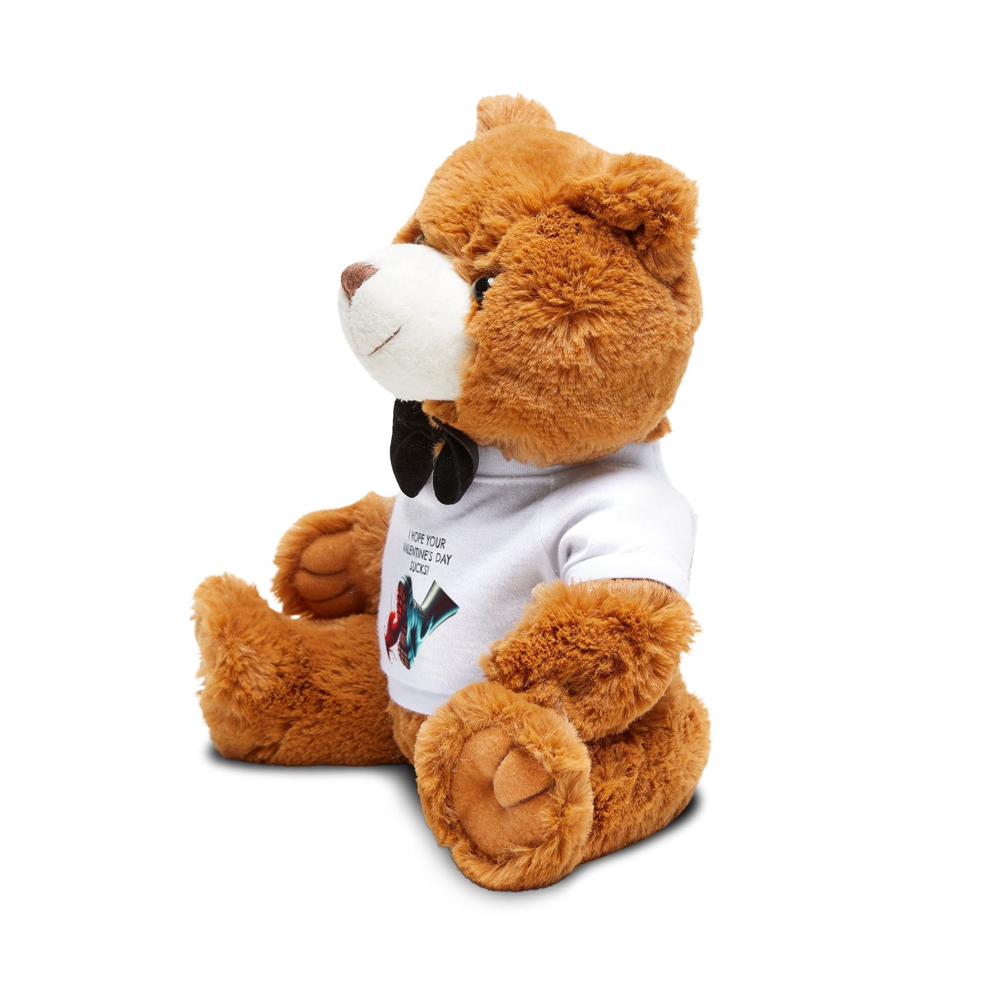 Funny Valentine’s Day Teddy Bear with Custom T-Shirt | Cute Gift for Him, Her, or Couples | Soft Plush Romantic Keepsake