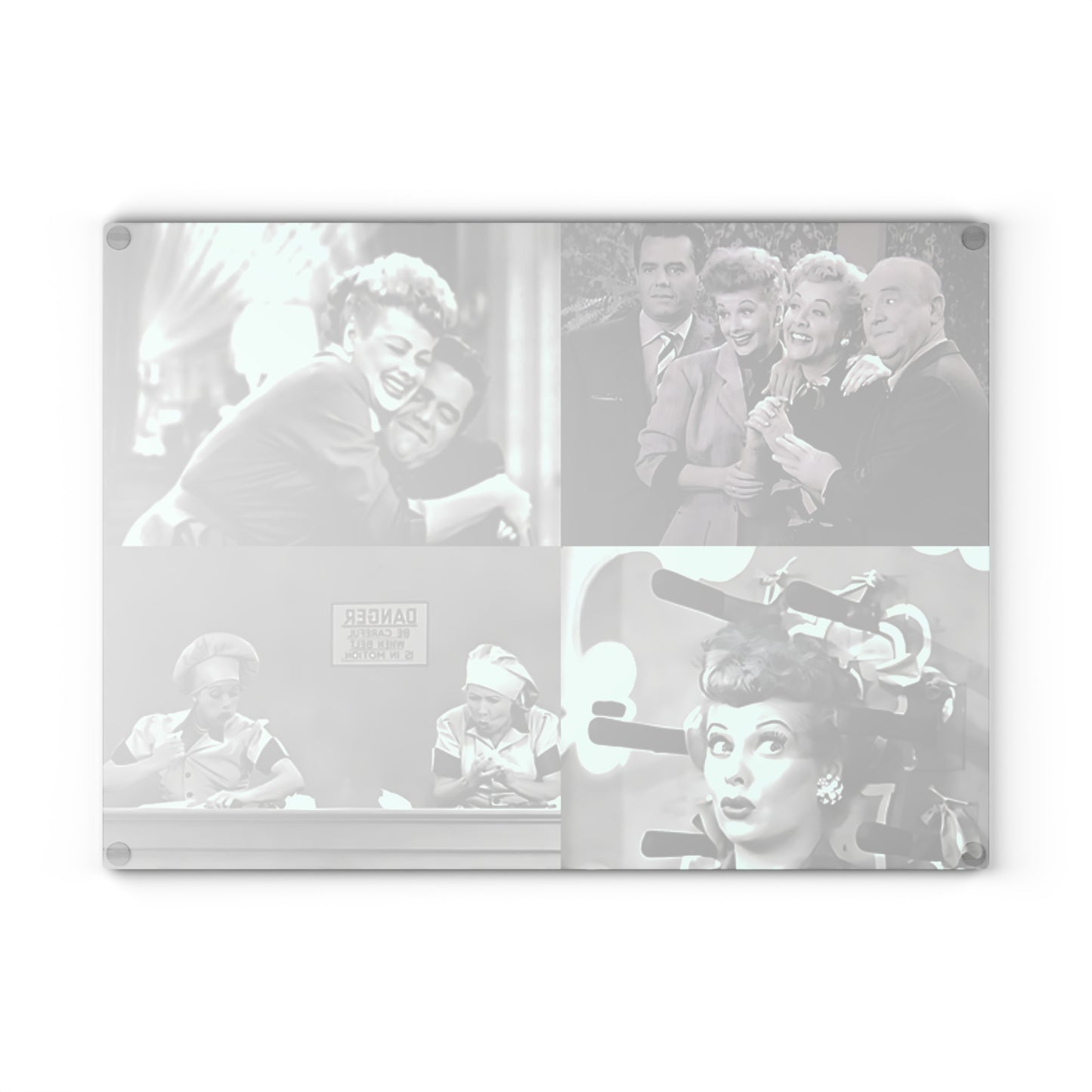 I Love Lucy Glass Cutting Board – Durable, Non-Slip, Easy-to-Clean Kitchen Prep Utensil for Chopping, Cooking, Food and Meal Prep