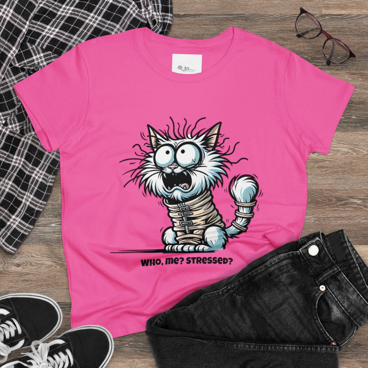 Funny Stress Relief T-Shirt for Women | Anti-Stress Cotton Tee | Relax & Unwind Women's Tee | Humorous Stress Relief Tee