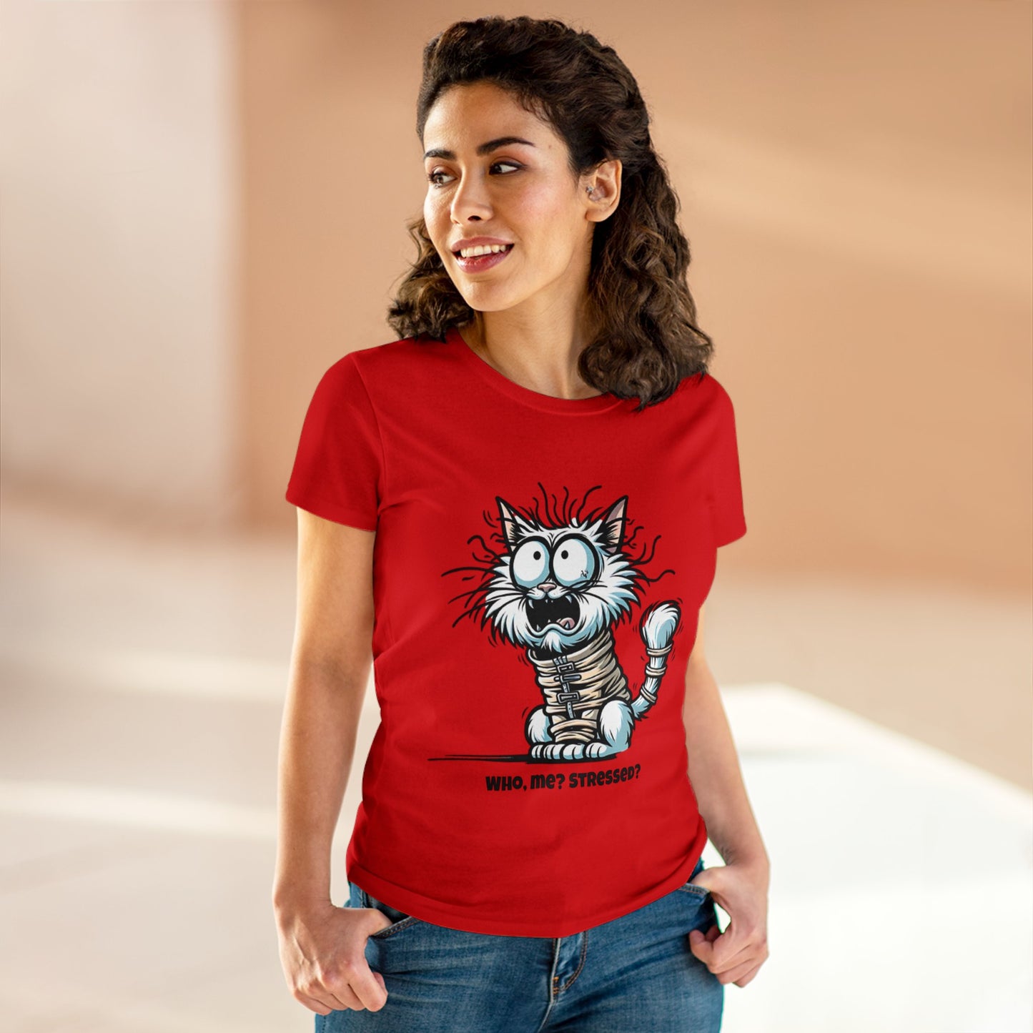 Funny Stress Relief T-Shirt for Women | Anti-Stress Cotton Tee | Relax & Unwind Women's Tee | Humorous Stress Relief Tee
