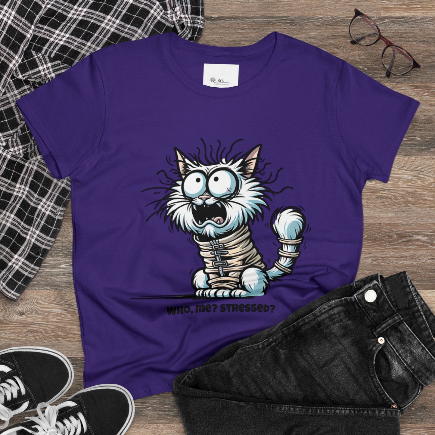 Funny Stress Relief T-Shirt for Women | Anti-Stress Cotton Tee | Relax & Unwind Women's Tee | Humorous Stress Relief Tee