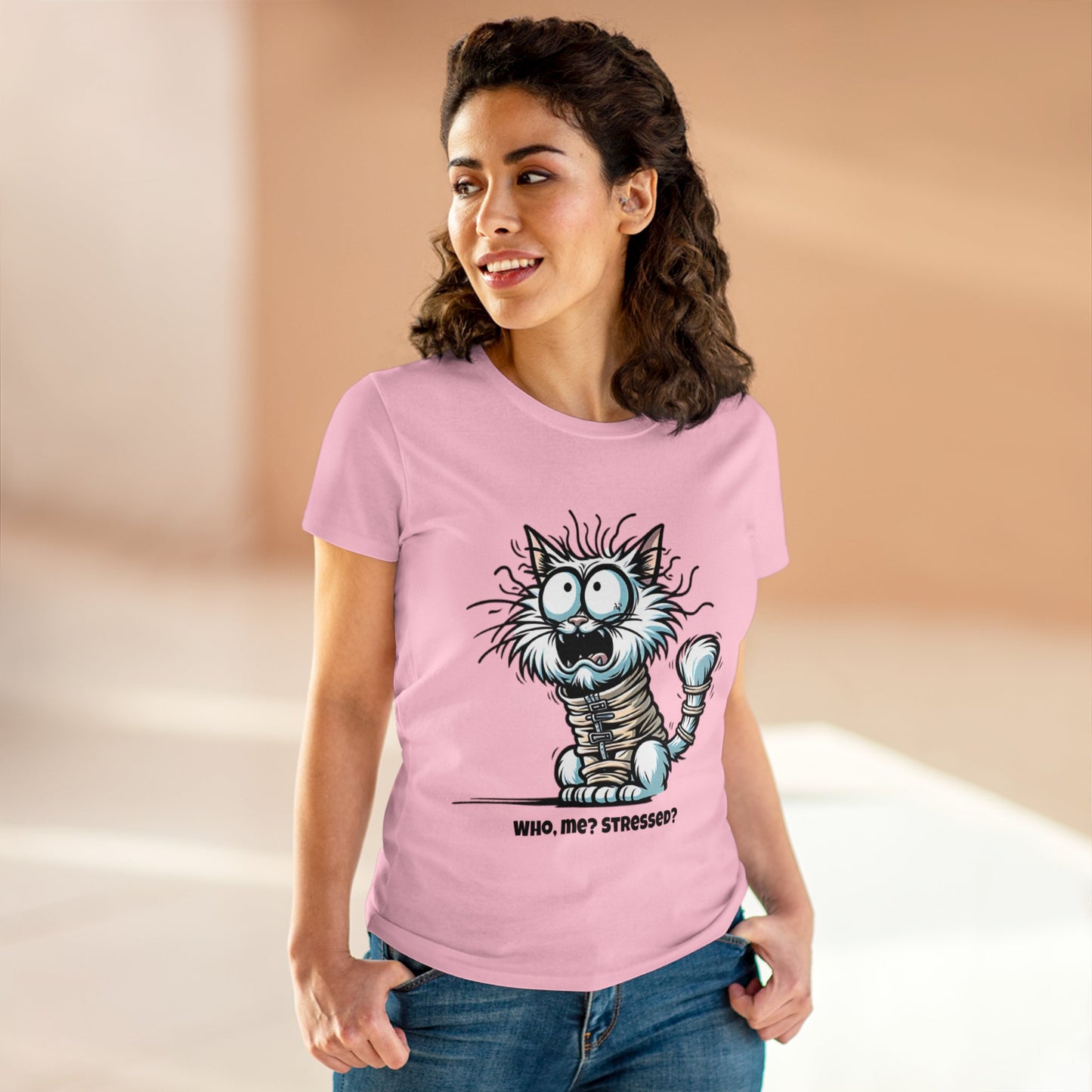 Funny Stress Relief T-Shirt for Women | Anti-Stress Cotton Tee | Relax & Unwind Women's Tee | Humorous Stress Relief Tee