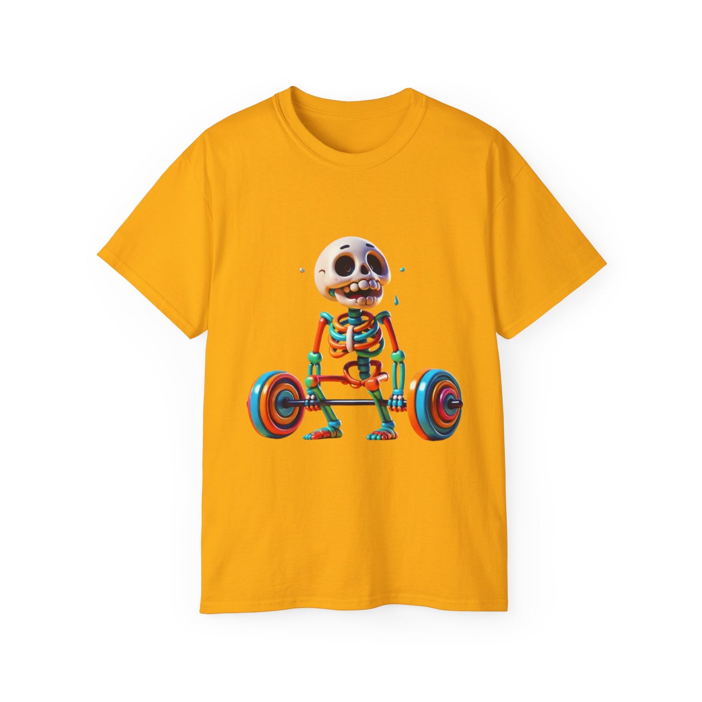 Funny Skeleton Workout Tee | Humor Gift for Gym Lovers, Fitness Apparel, Gym Shirt, Halloween Costume, Skeleton T-Shirt