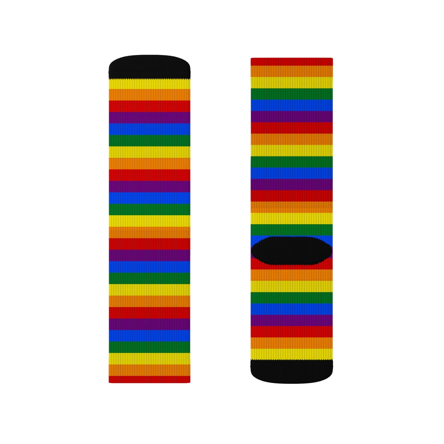 Rainbow LGBTQ Festival Socks | Colorful Striped Trainer Socks | Cute Fun Socks for Women