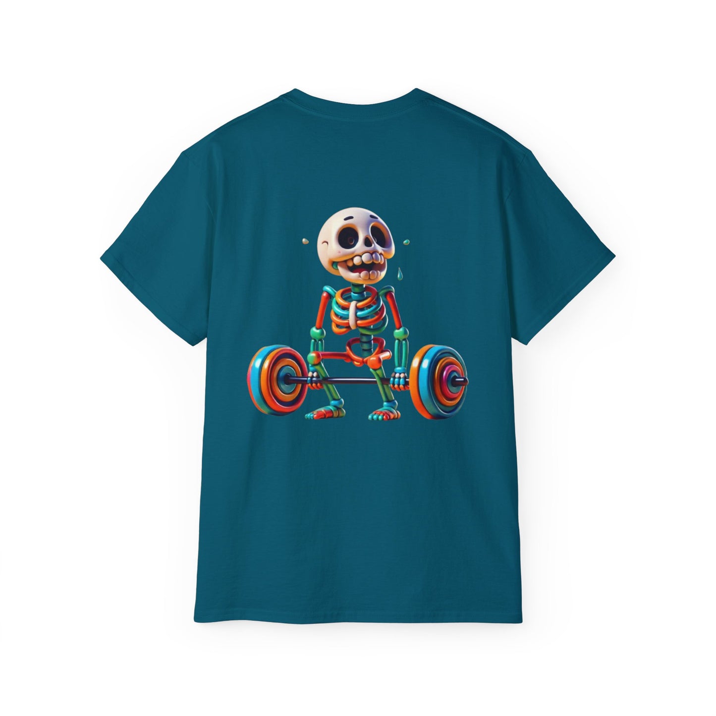 Funny Skeleton Workout Tee | Humor Gift for Gym Lovers, Fitness Apparel, Gym Shirt, Halloween Costume, Skeleton T-Shirt