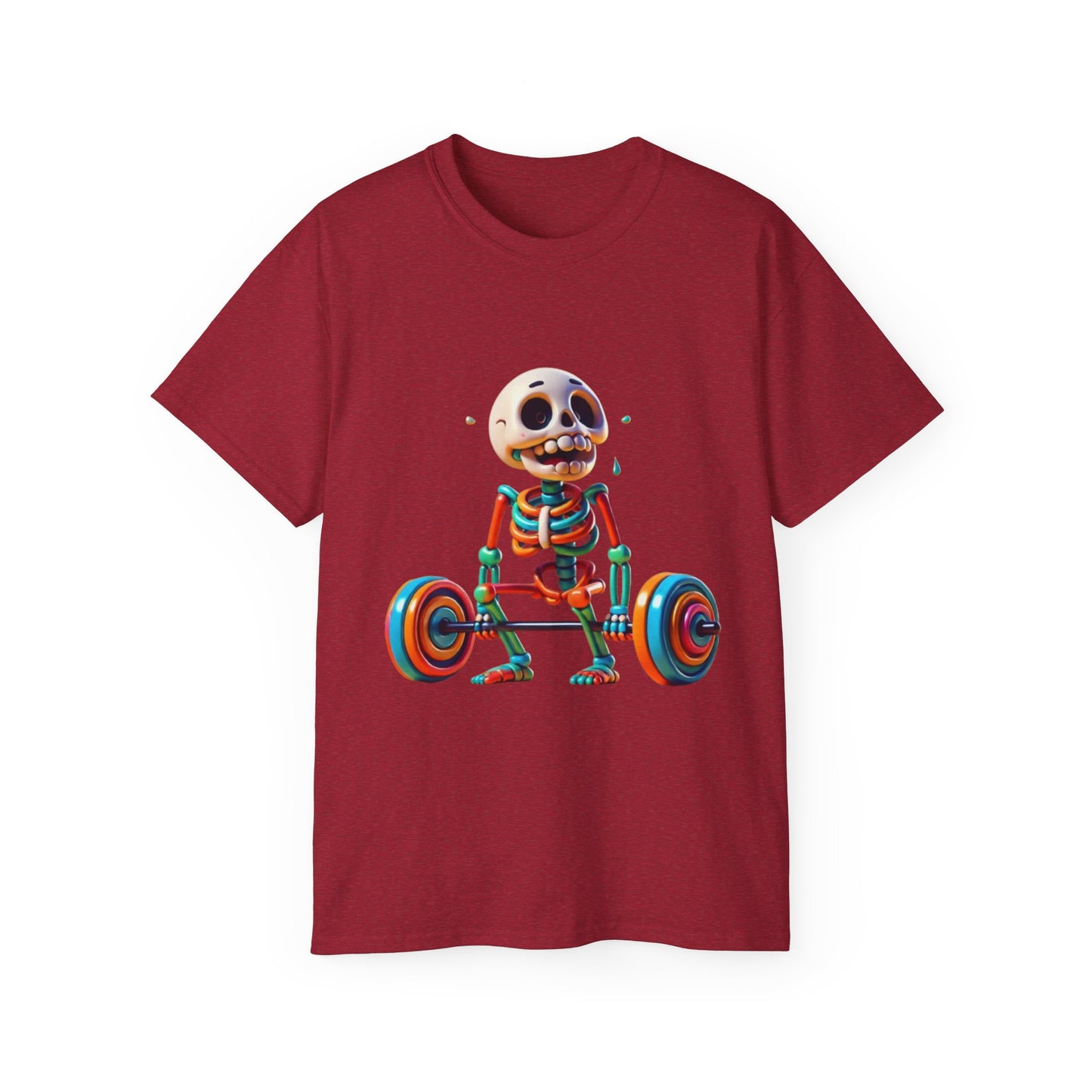 Funny Skeleton Workout Tee | Humor Gift for Gym Lovers, Fitness Apparel, Gym Shirt, Halloween Costume, Skeleton T-Shirt