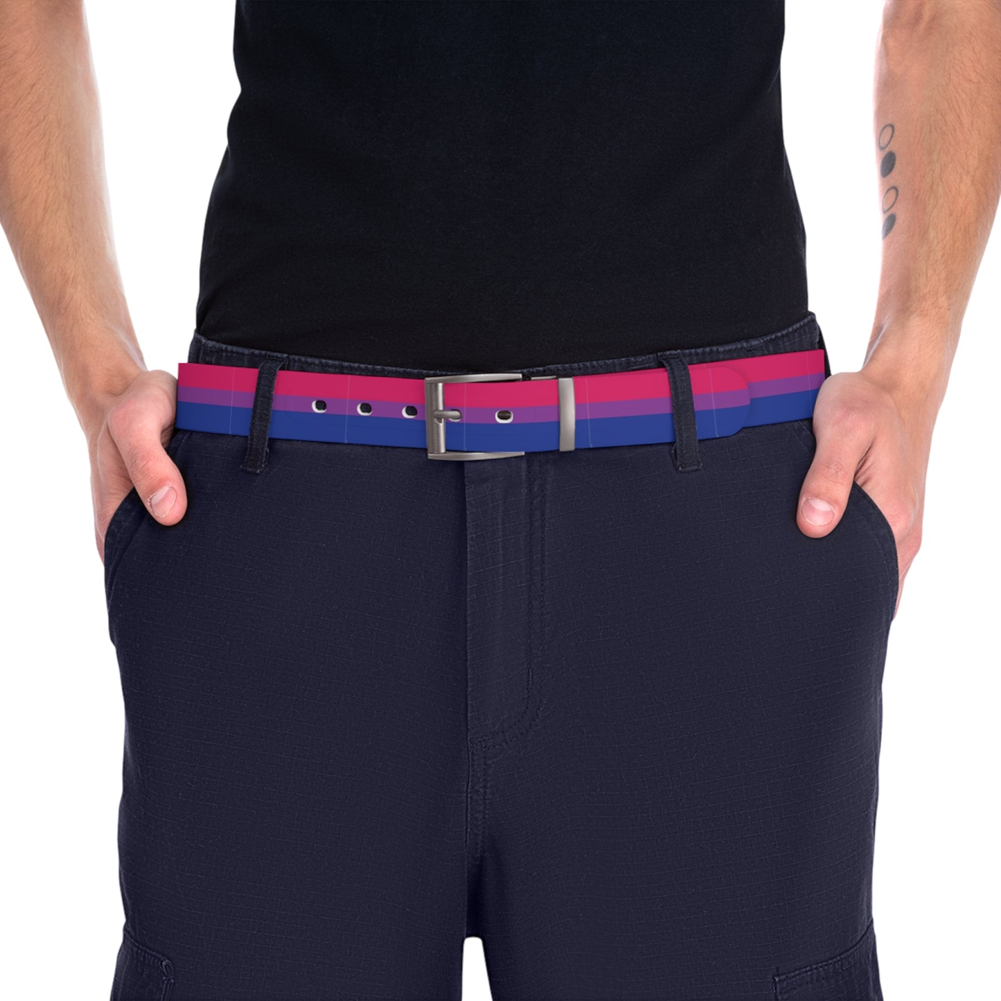 Custom Bisexual Pride Belt | LGBTQ+ Fashion Accessory | Queer Belt for Him or Her | Gender-Neutral Pride Clothing