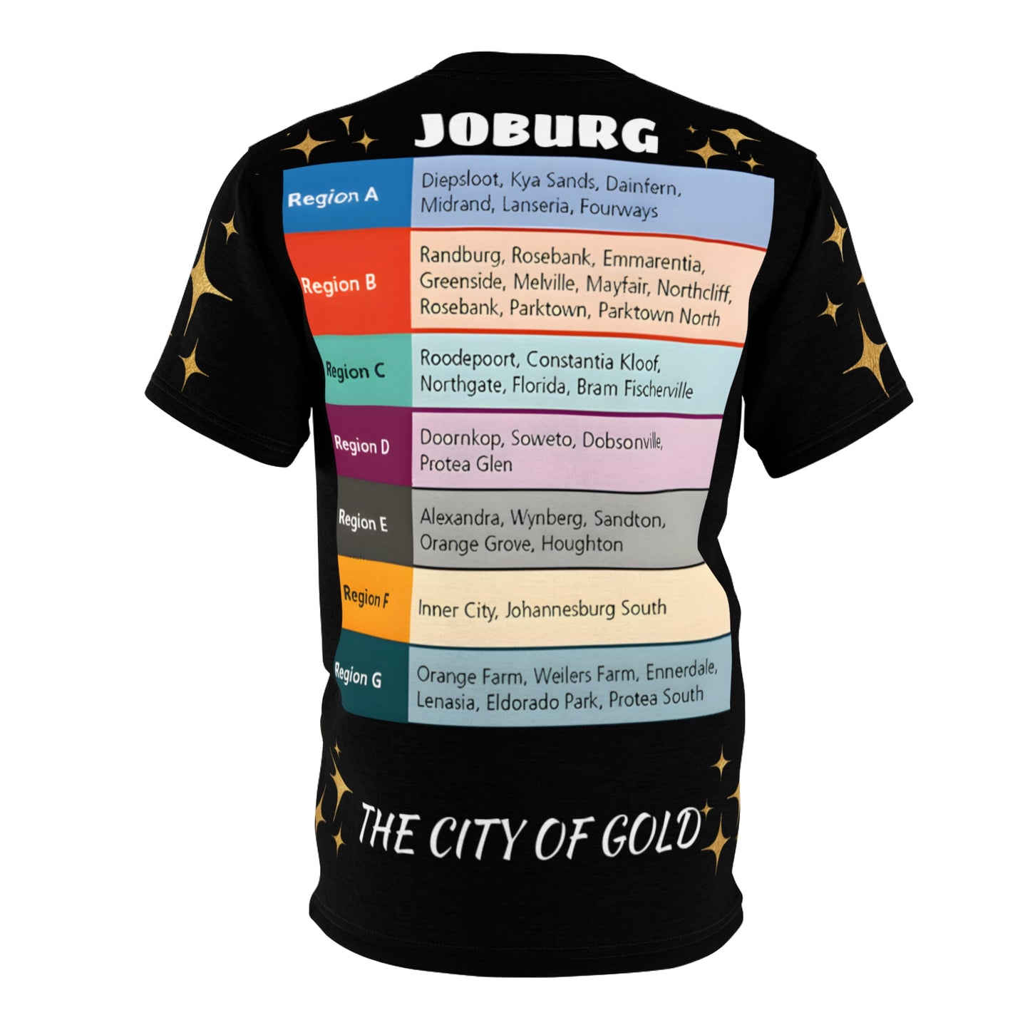 Johannesburg Map Tee | South Africa T-Shirt | Travel Souvenir | Gift for Travelers | Colorful City Map Apparel | Unique Statement Top