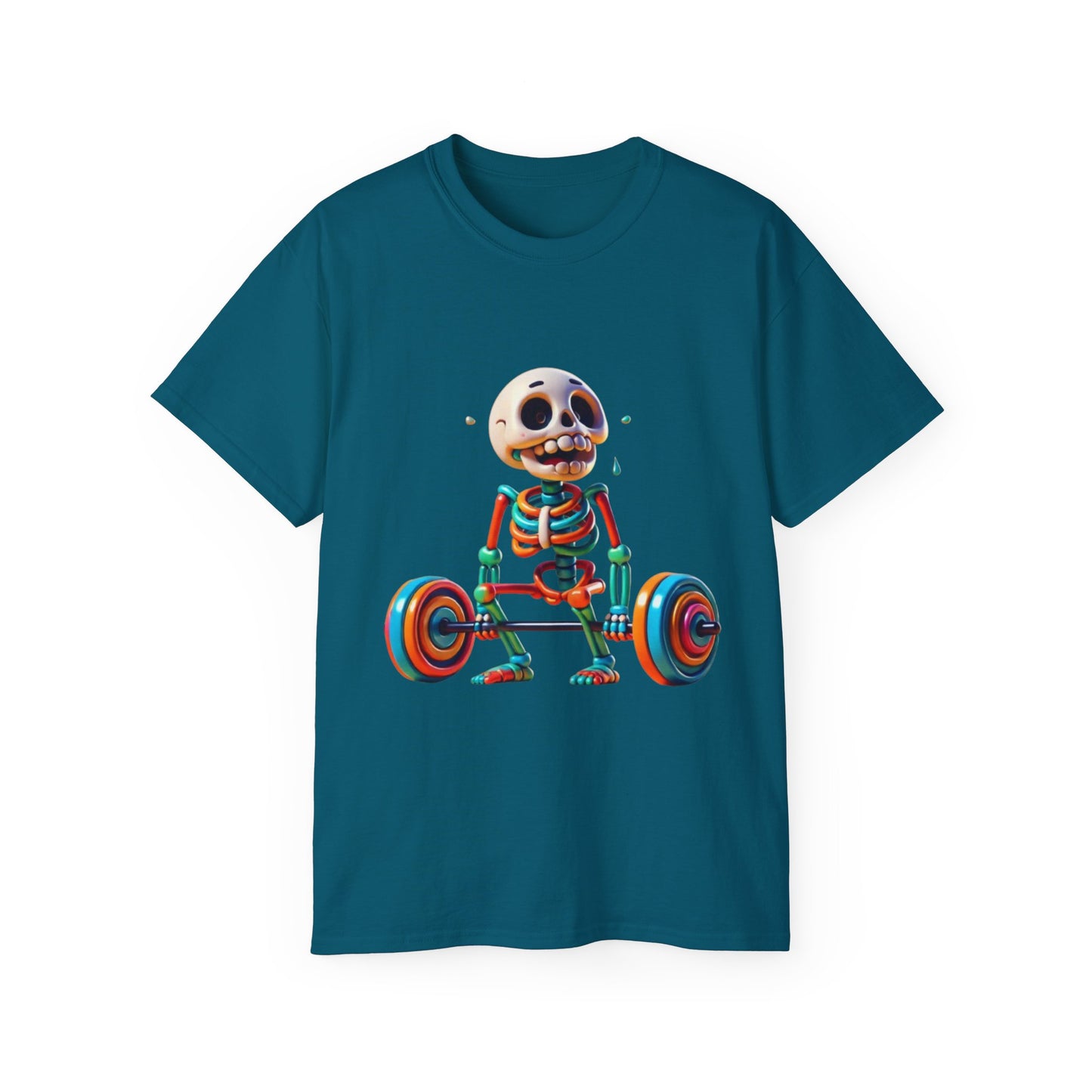 Funny Skeleton Workout Tee | Humor Gift for Gym Lovers, Fitness Apparel, Gym Shirt, Halloween Costume, Skeleton T-Shirt