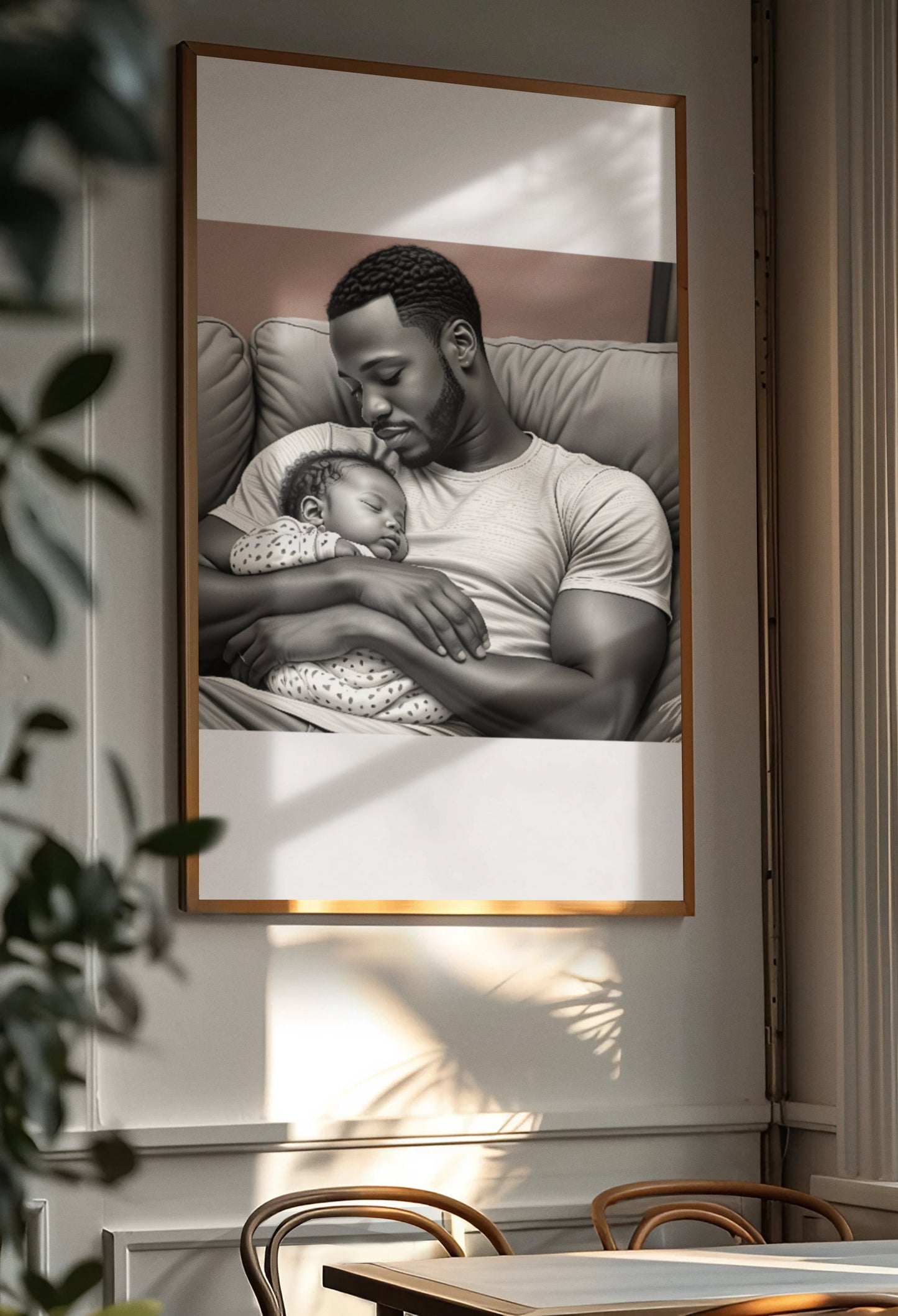 Father and Baby Acrylic Print, Acrylic Wall Art, Wall Decoration, Family Wall Decor