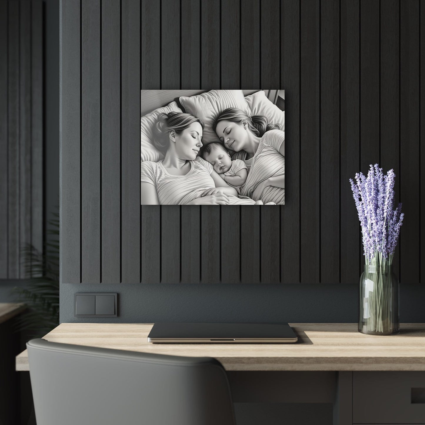 Celebrate Love: Acrylic Print of Life-long partners | Lesbian Acrylic Wall Art | Lovers Portraits | Couples Art | LGBTQ+ Wall Decor |