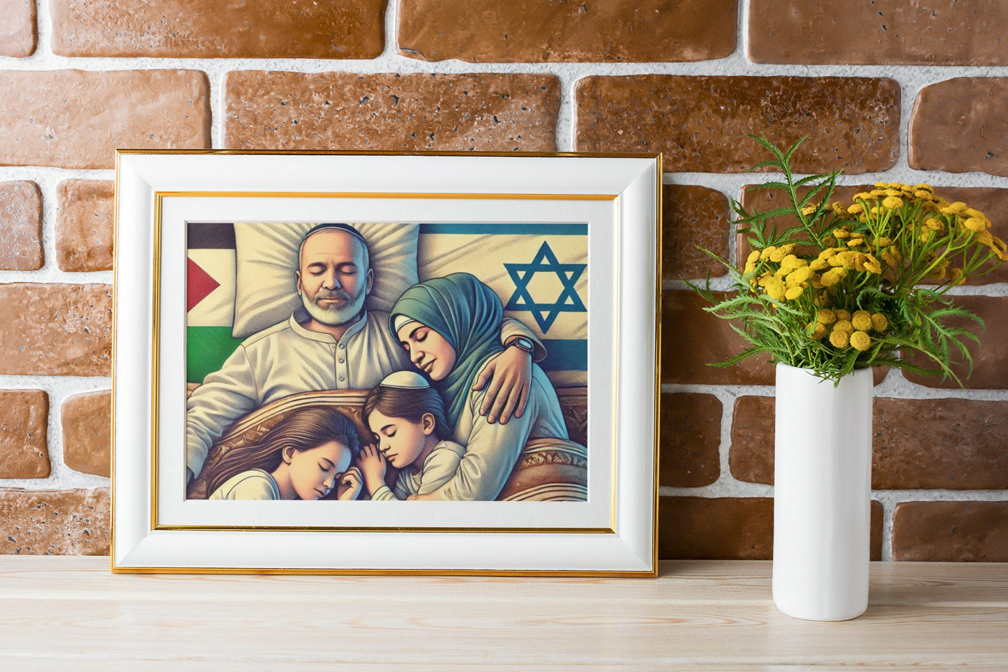 Acrylic Print of Israeli and Palestinian Family | Wall Decor | Family Prints | Custom Acrylic Photos | Peaceful Family Art