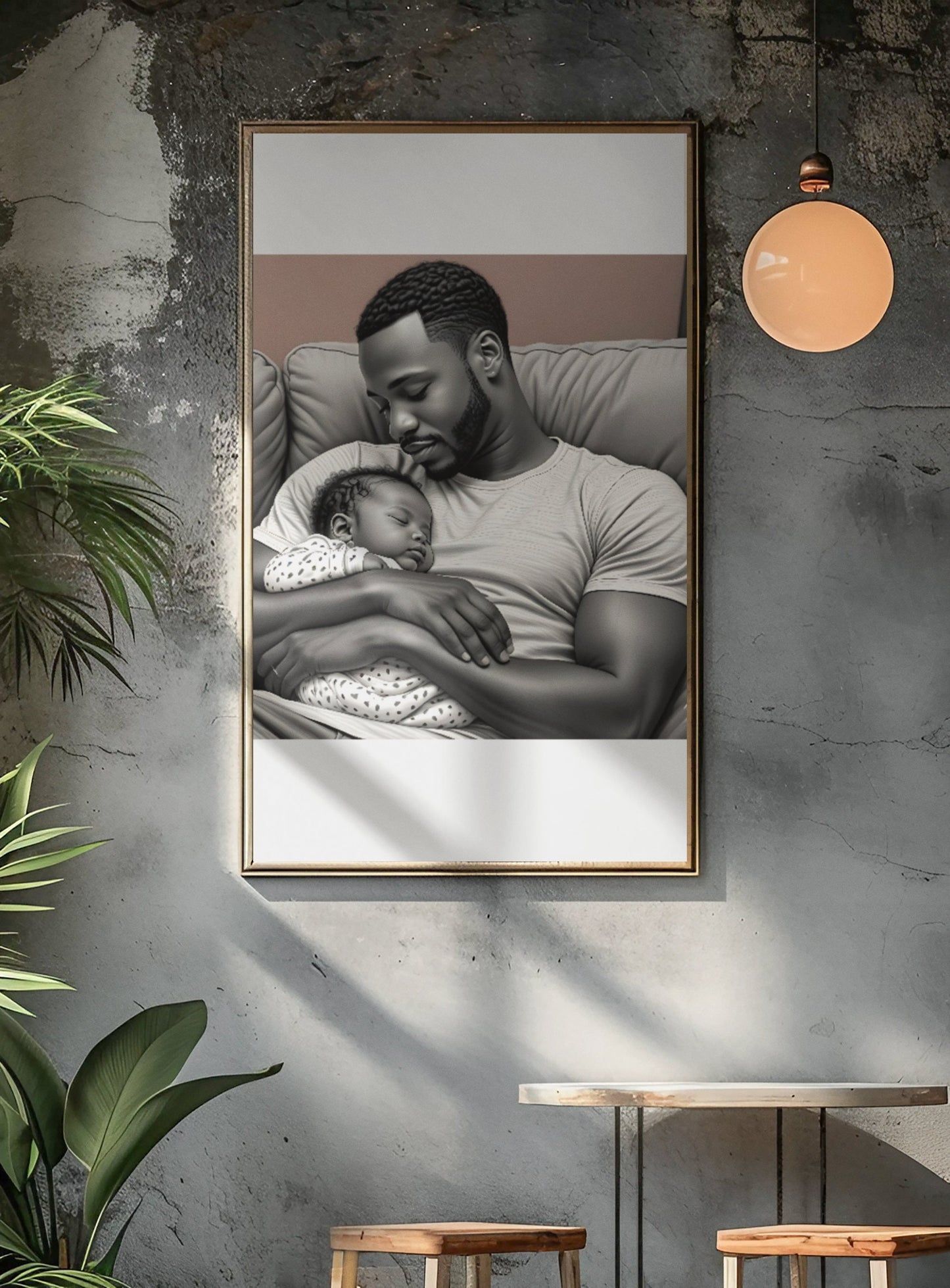 Father and Baby Acrylic Print, Acrylic Wall Art, Wall Decoration, Family Wall Decor
