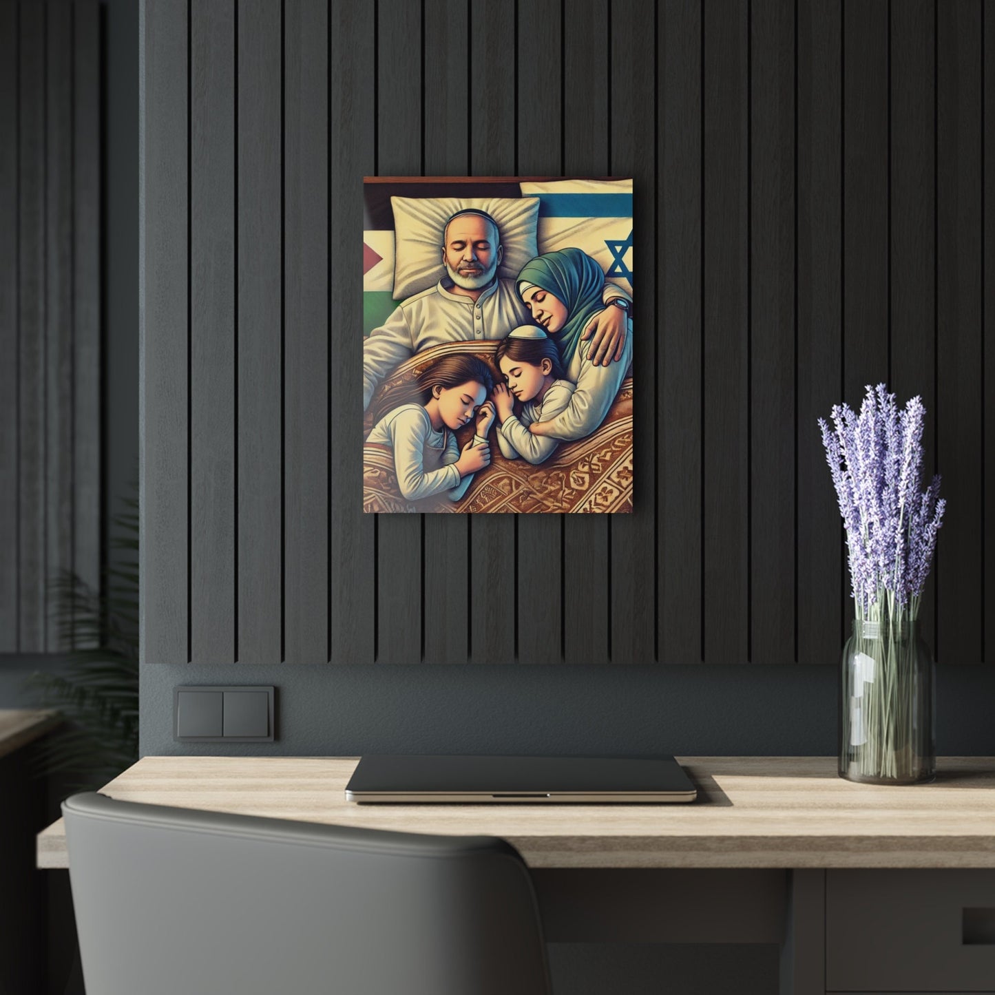 Acrylic Print of Israeli and Palestinian Family | Wall Decor | Family Prints | Custom Acrylic Photos | Peaceful Family Art
