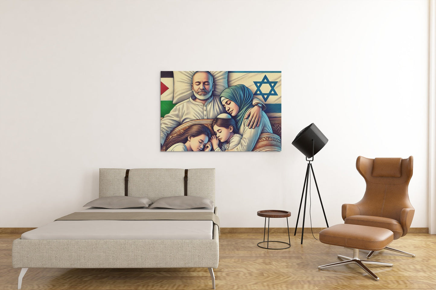 Acrylic Print of Israeli and Palestinian Family | Wall Decor | Family Prints | Custom Acrylic Photos | Peaceful Family Art
