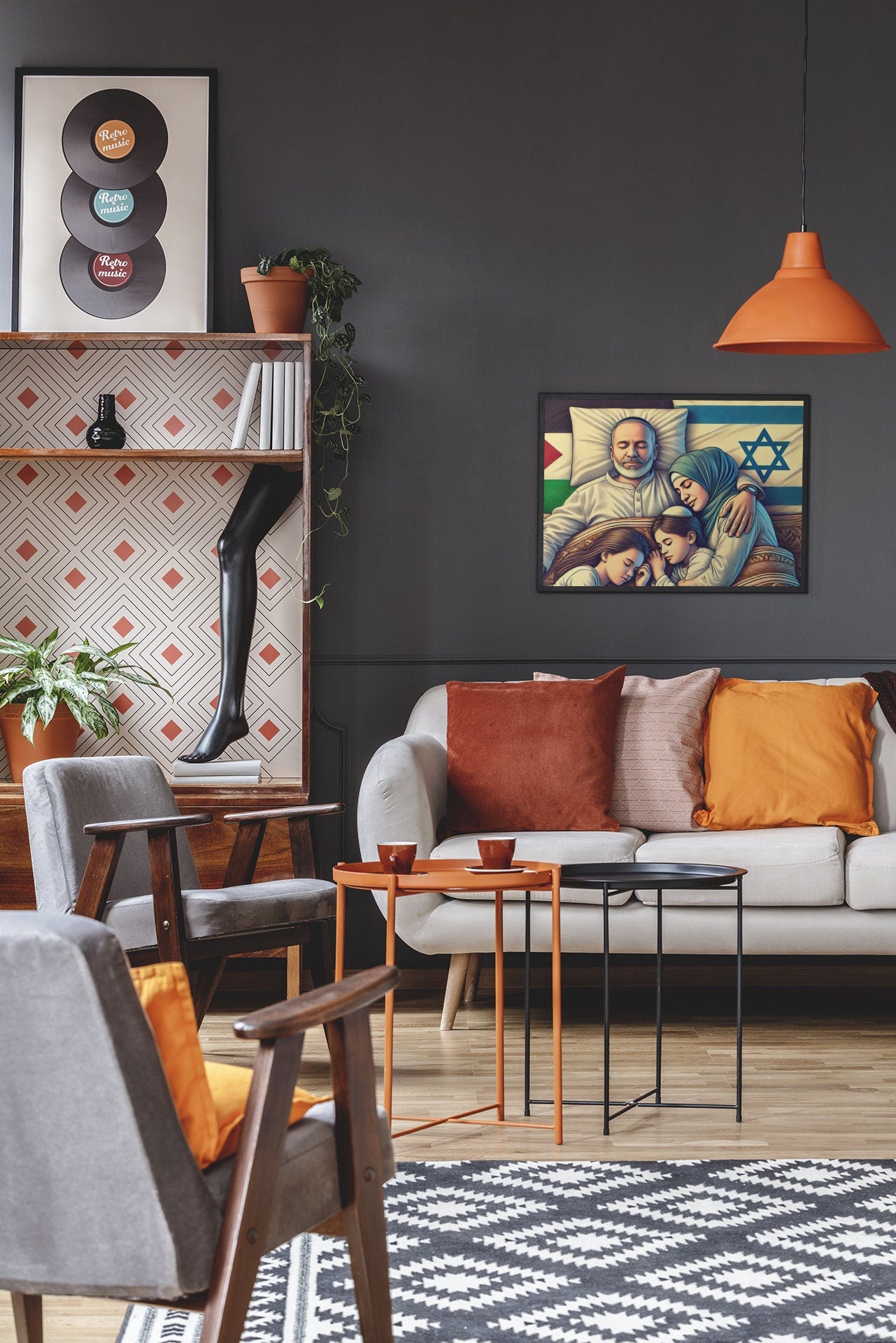 Acrylic Print of Israeli and Palestinian Family | Wall Decor | Family Prints | Custom Acrylic Photos | Peaceful Family Art