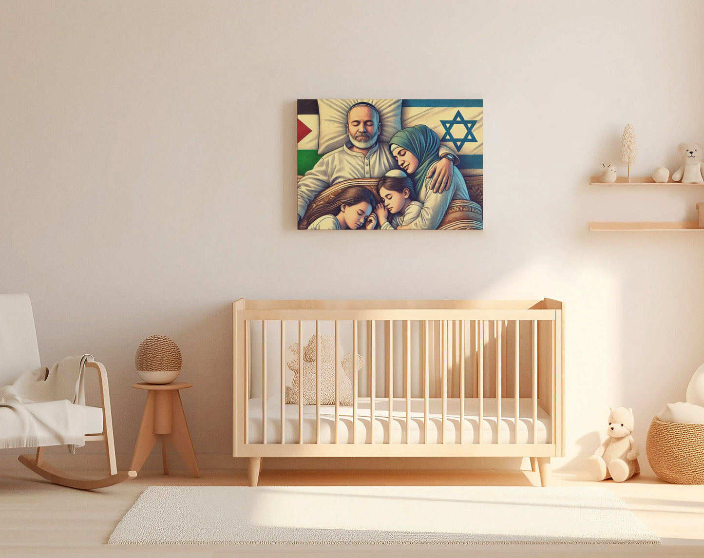 Acrylic Print of Israeli and Palestinian Family | Wall Decor | Family Prints | Custom Acrylic Photos | Peaceful Family Art