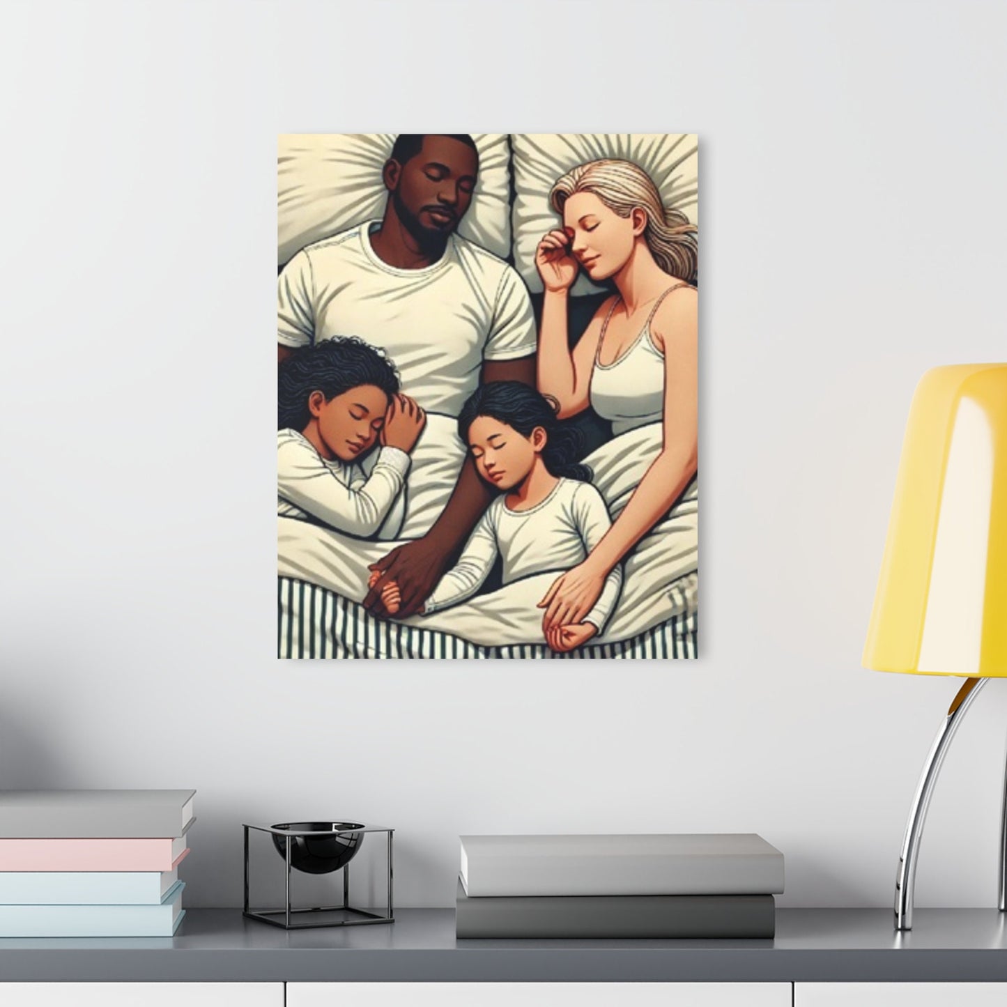 Interracial Family Acrylic Print | Inclusive Family Wall Art | Modern Family Photo Print | Heartwarming Home Decor