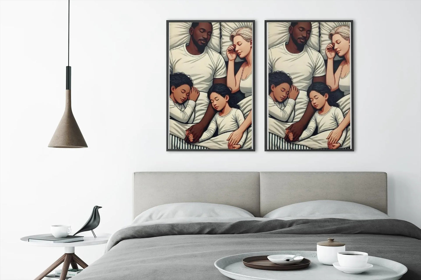 Interracial Family Acrylic Print | Inclusive Family Wall Art | Modern Family Photo Print | Heartwarming Home Decor