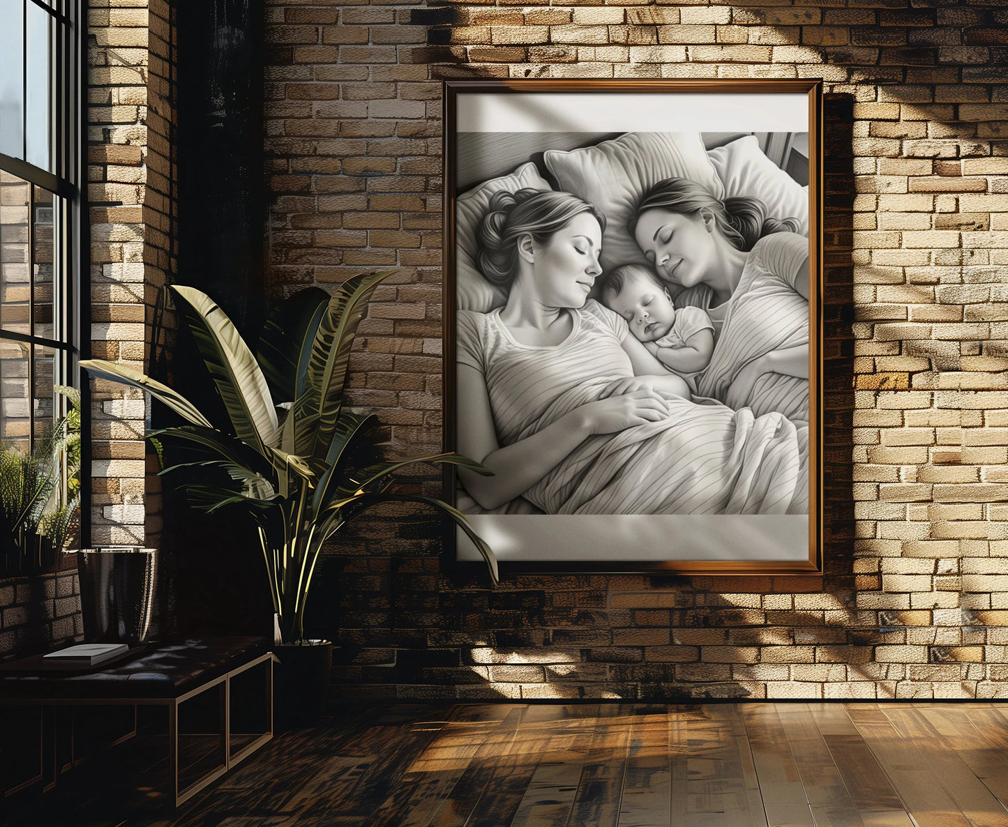 Celebrate Love: Acrylic Print of Life-long partners | Lesbian Acrylic Wall Art | Lovers Portraits | Couples Art | LGBTQ+ Wall Decor |