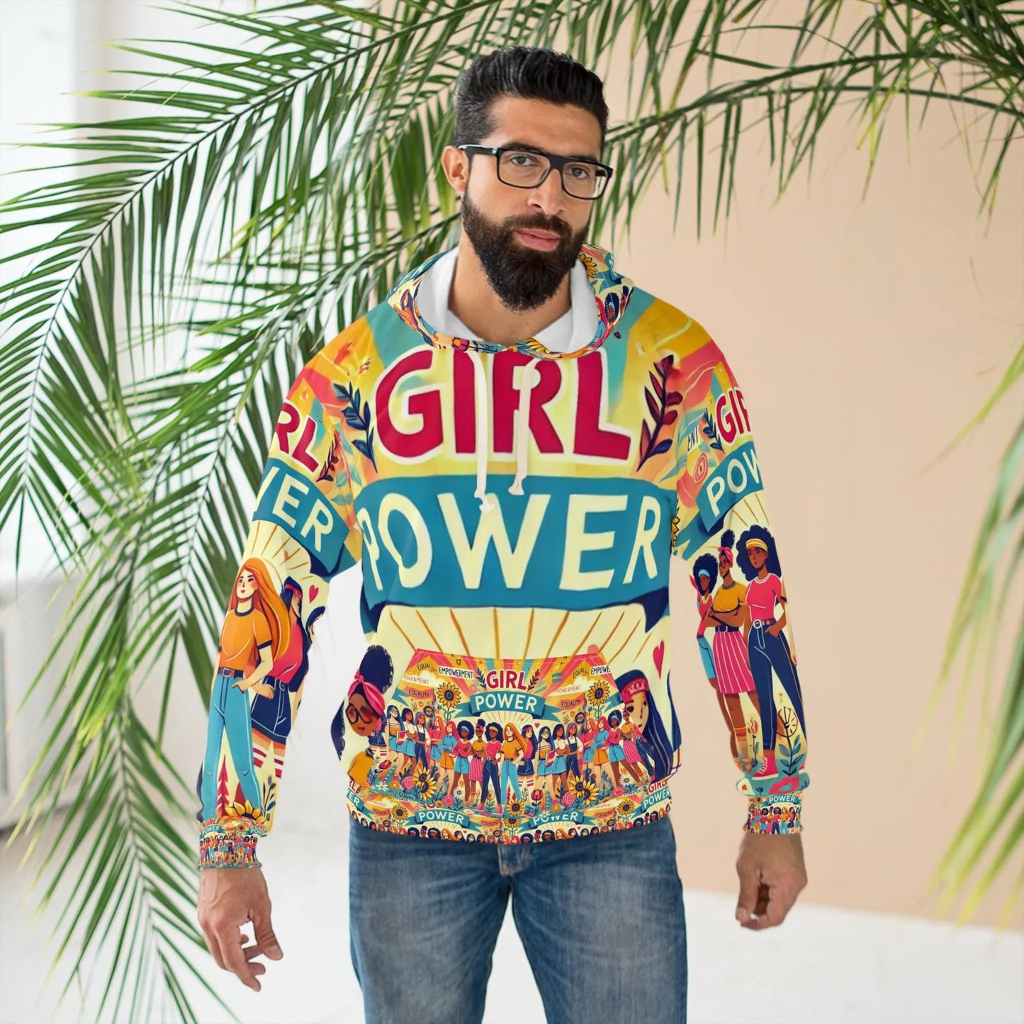 Girl Power Hoodie | Unisex Pullover Sweatshirt for Women | Feminist Graphic Hoodie | Empowerment Gift for Her | Girl Power Hoodi |