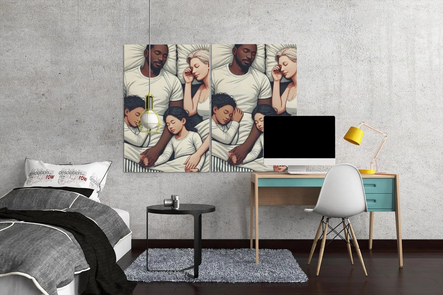 Interracial Family Acrylic Print | Inclusive Family Wall Art | Modern Family Photo Print | Heartwarming Home Decor
