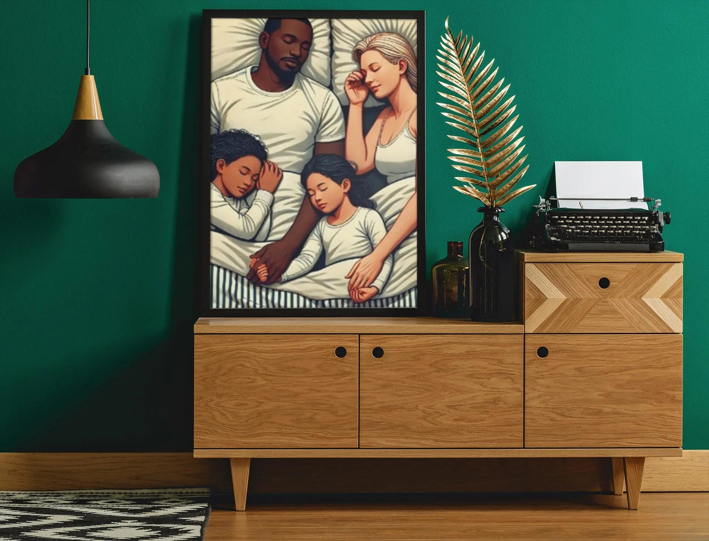Interracial Family Acrylic Print | Inclusive Family Wall Art | Modern Family Photo Print | Heartwarming Home Decor