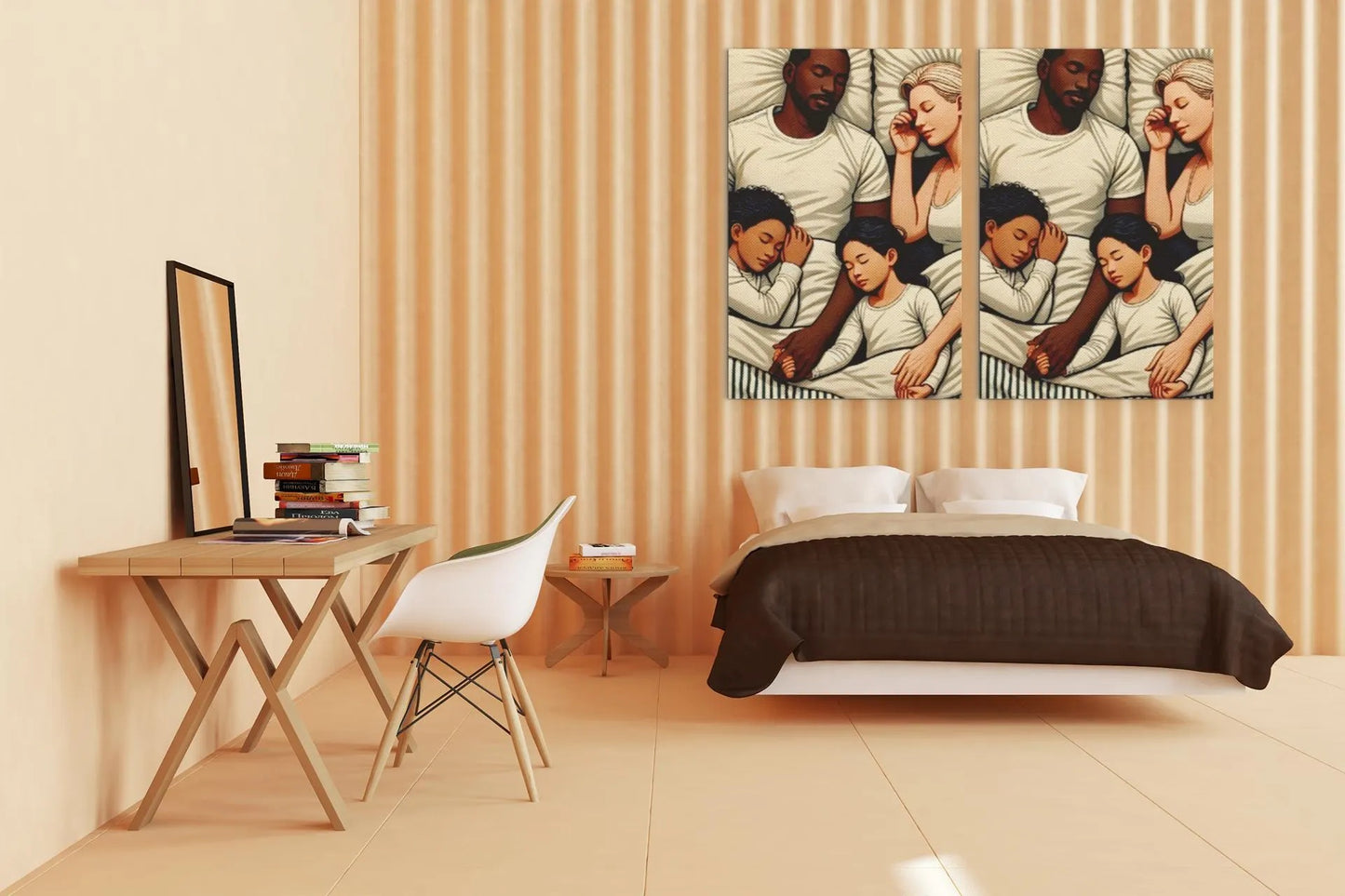 Interracial Family Acrylic Print | Inclusive Family Wall Art | Modern Family Photo Print | Heartwarming Home Decor