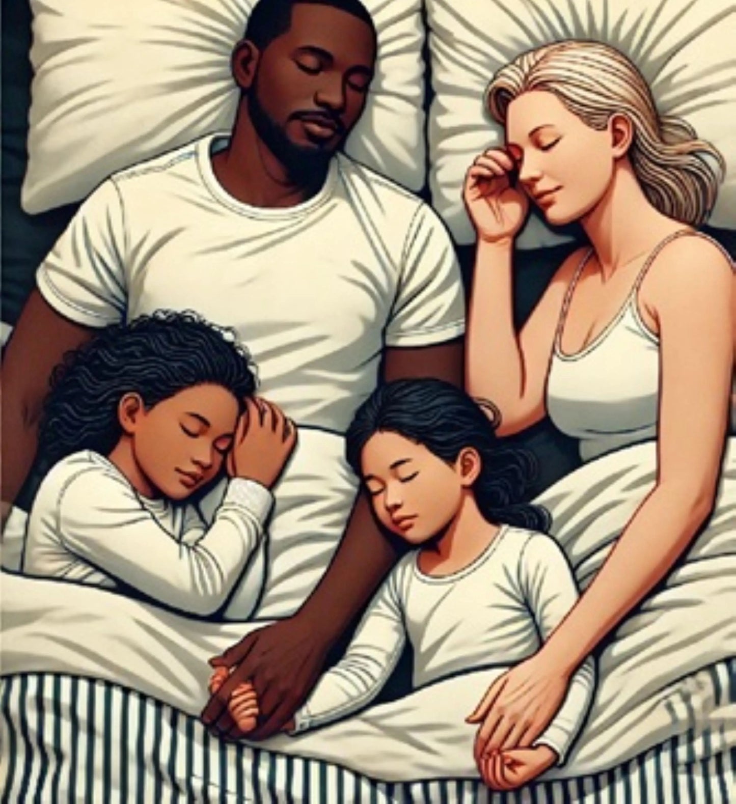 Interracial Family Acrylic Print | Inclusive Family Wall Art | Modern Family Photo Print | Heartwarming Home Decor