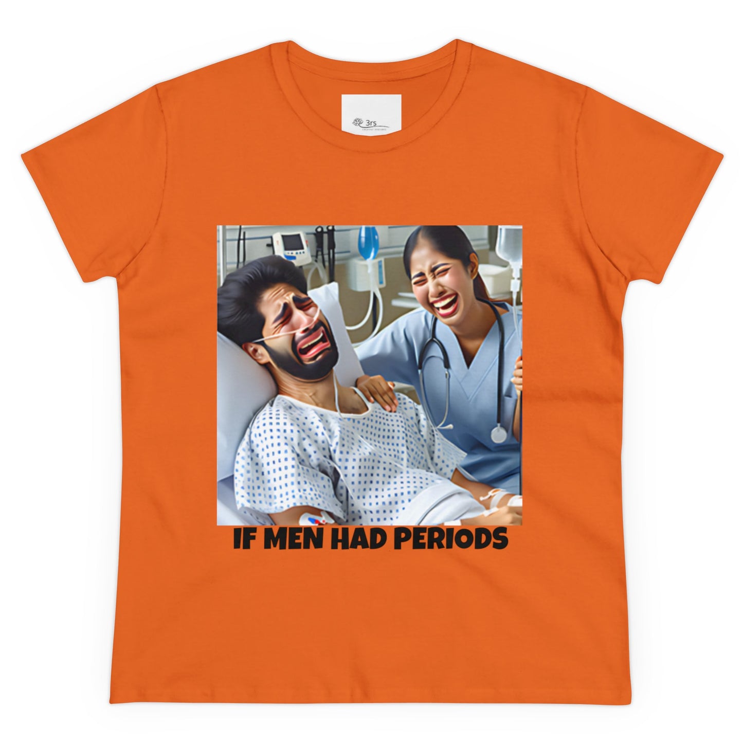 If Men Had Periods T-Shirt | Custom Cotton Slim Fit Tee for Women | Trendy Personalized Short Sleeve Shirt