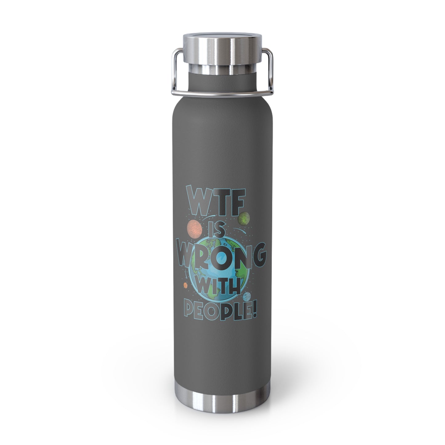 Eco-Friendly Stainless Steel WTF Water Bottle – Customizable Insulated Thermos for Gym & Outdoors, Perfect Gift for Him, Her, Dad, or Mom