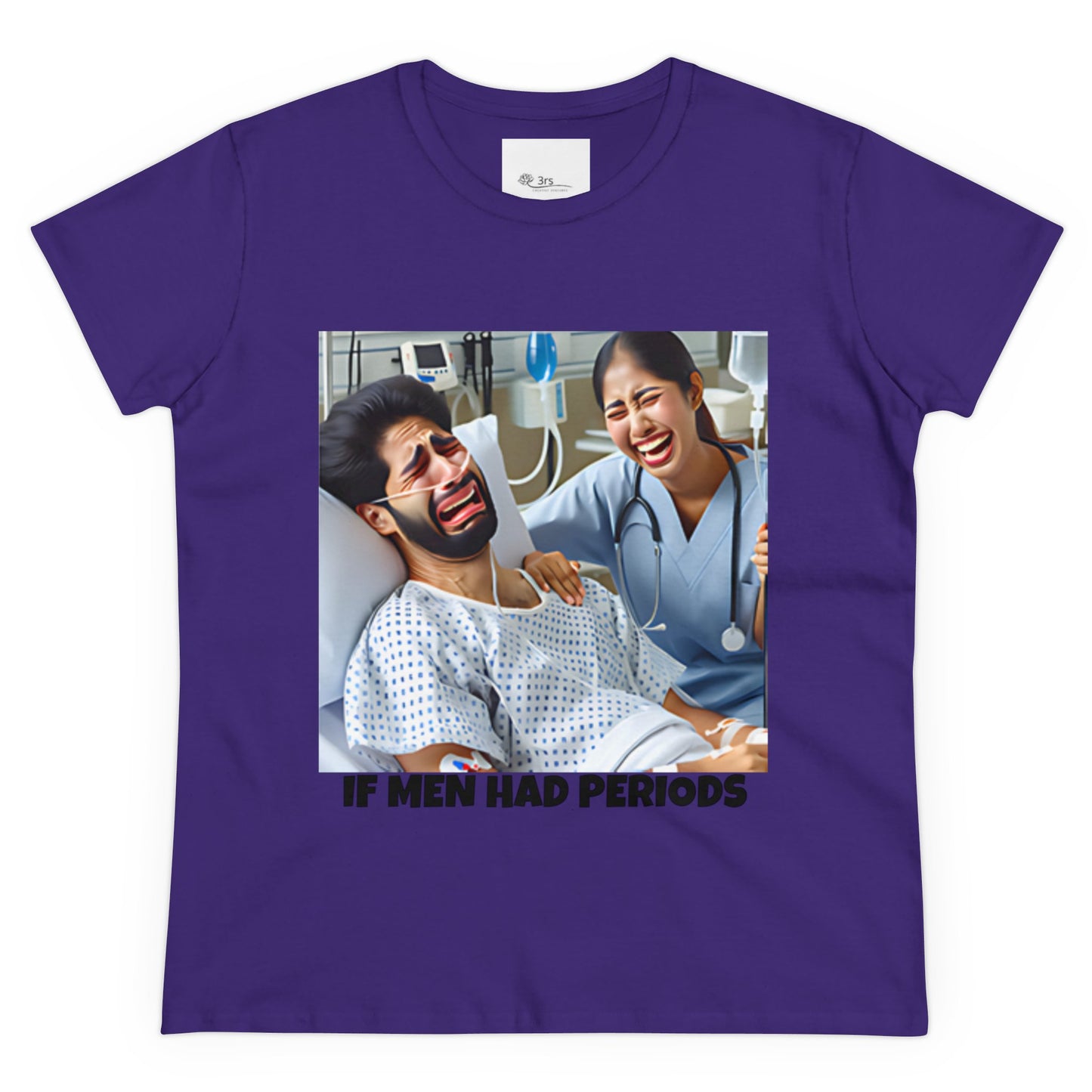 If Men Had Periods T-Shirt | Custom Cotton Slim Fit Tee for Women | Trendy Personalized Short Sleeve Shirt
