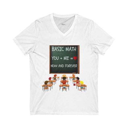 Valentine’s Day V-Neck T-Shirt for Men & Women – Short Sleeve Couples Tee Gift | Romantic Short Sleeve Shirt for Him and Her