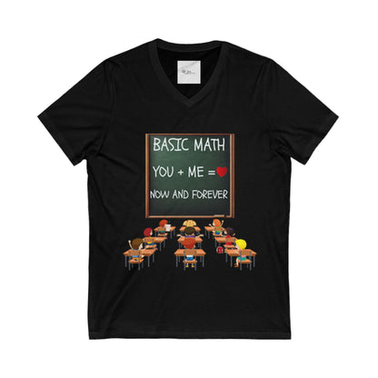 Valentine’s Day V-Neck T-Shirt for Men & Women – Short Sleeve Couples Tee Gift | Romantic Short Sleeve Shirt for Him and Her
