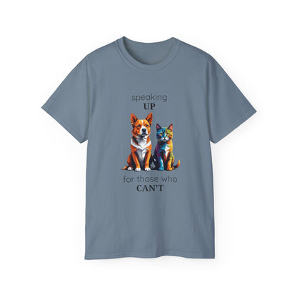 Animal Rescue Tee | Speak Up for Animal Rights | Save & Protect Animals Tee |
