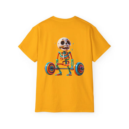 Funny Skeleton Workout Tee | Humor Gift for Gym Lovers, Fitness Apparel, Gym Shirt, Halloween Costume, Skeleton T-Shirt