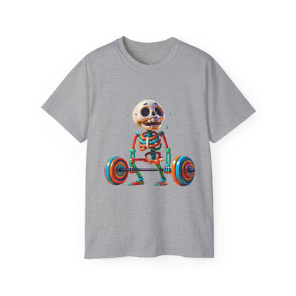 Funny Skeleton Workout Tee | Humor Gift for Gym Lovers, Fitness Apparel, Gym Shirt, Halloween Costume, Skeleton T-Shirt