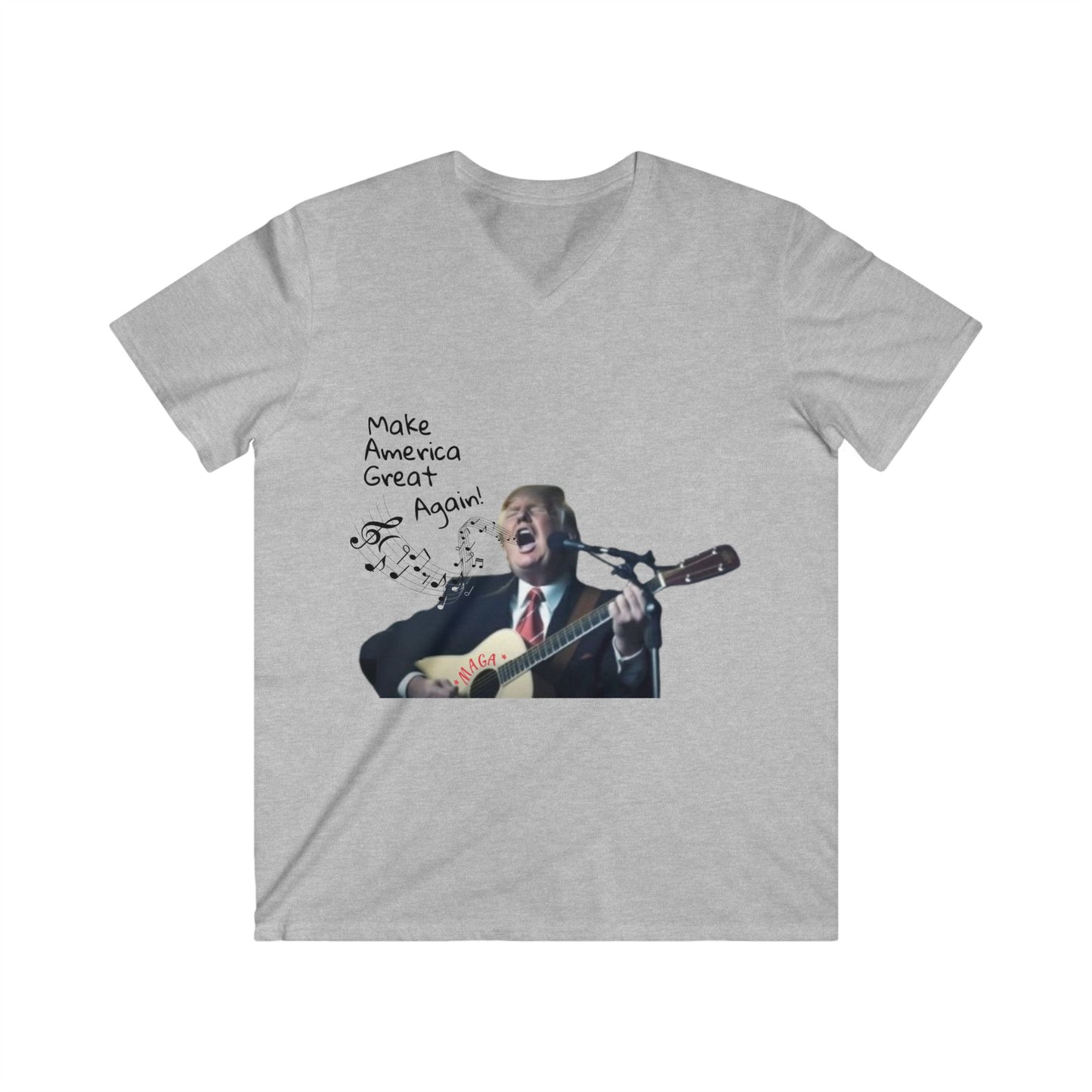 Trump V-Neck T-Shirt | MAGA Tee | Make America Great Again Shirt | Pro-Trump | Conservative Political Gift